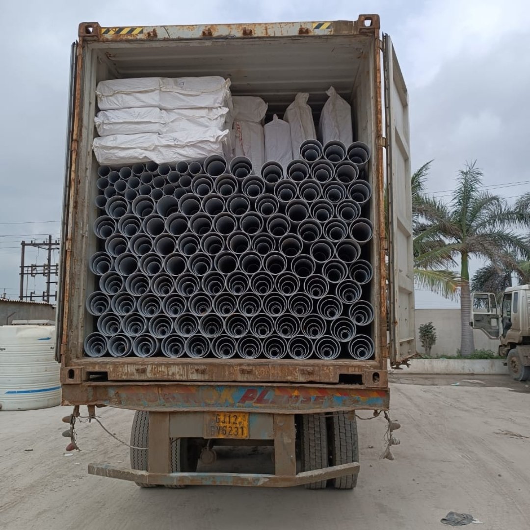 Export Container Loading Of Pvc Pipes